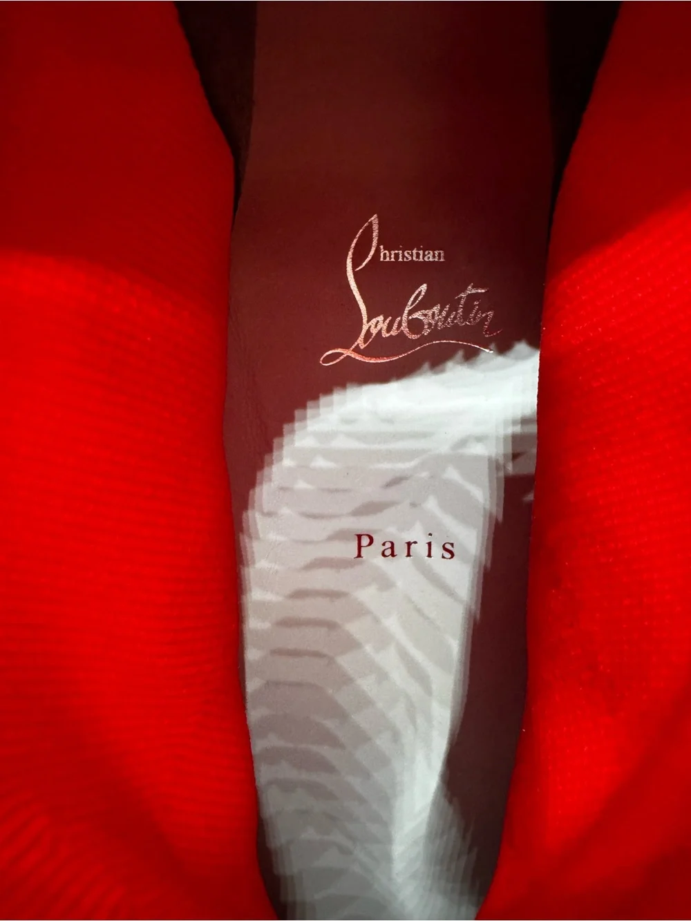 NEW Christian Louboutin Sharky Sock Knit Sneakers Red EU 44.5 US 11.5 Loubishark